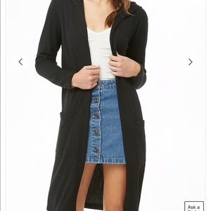Nwot Longline Hooded Cardigan 